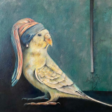 İNCİ KÜPELİM /  Tuval Üzerine Akrilik, 60X60cm, 2023