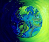 AYNI DÜNYADAYIZ / Tuval Üzeri  Yağlıboya, 50x70cm, 2004