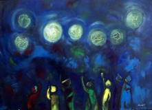 DÜNYALARIMIZ/ Tuval Üzeri  Yağlıboya, 50x70cm, 2004