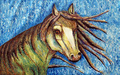 KANEVİÇE RÜZGAR ATI / Tuval Üzeri Akrilik, 50x40cm, 2005