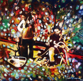 MÜZİSYENLER / Tuval Üzeri Akrilik + Yağlıboya, 40x40cm, 2015