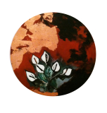 GALA / Tuval Üzeri Akrilik + Yağlıboya+ Altın Varak, Çap 60cm, 2008