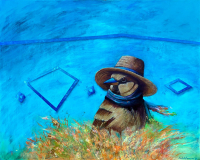 GÖKYÜZÜ KAŞİFİ / Tuval Üzerine Akrilik, 80x100cm, 2024