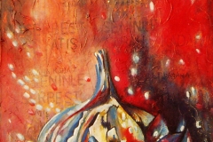 MAVİ SARIMSAK / Tuval Üzeri Akrilik + Yağlıboya, 50x40cm, 2013