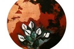 GALA / Tuval Üzeri Akrilik + Yağlıboya+ Altın Varak, Çap 60cm, 2008