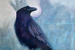 KUZGUN /  Tuval Üzerine Akrilik, 60X60cm, 2023
