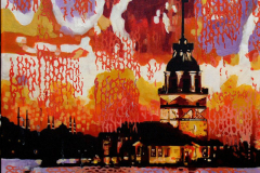 KIZ KULESİ / Tuval Üzerine Akrilik, 60x60cm, 2012