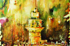 KIZ KULESİ / Tuval Üzerine Akrilik, 80x80cm, 2012