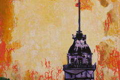 KIZ KULESİ / Tuval Üzerine Akrilik, 40x40cm, 2012
