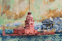 KIZ KULESİ / Tuval Üzerine Akrilik, 40x40cm, 2012