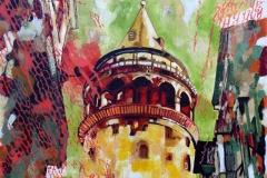 GALATA KULESİ / Tuval Üzerine Akrilik, 60x60cm, 2012