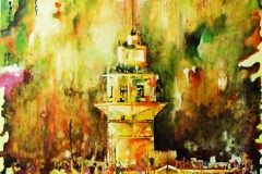 KIZ KULESİ / Tuval Üzerine Akrilik, 80x80cm, 2012