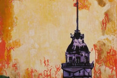 KIZ KULESİ / Tuval Üzerine Akrilik, 40x40cm, 2012