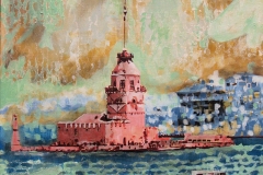 KIZ KULESİ / Tuval Üzerine Akrilik, 40x40cm, 2012