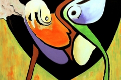 DİDİŞME / Tuval Üzerine Akrilik, 100x100 cm, 2006