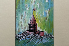 KIZ KULESİ  03/ Kağıt Üzerine Akrilik , 17,5 x 12cm, 2013