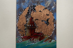 KIZ KULESİ  04/ Kağıt Üzerine Akrilik , 17,5 x 12cm, 2013