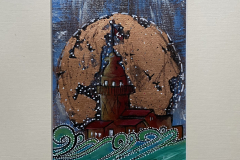 KIZ KULESİ  06 / Kağıt Üzerine Akrilik , 17,5 x 12cm, 2013