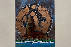 KIZ KULESİ  08 / Kağıt Üzerine Akrilik , 17,5 x 12cm, 2013