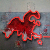 KIRIK KALP / Tuval Üzerine Akrilik, 40X40cm, 2016
