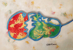 MUHABBET / Tuval Üzerine Akrilik, 35X55cm, 2015