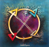 HAYATIN MERKEZİ / Tuval Üzerine Akrilik, 30X30cm, 2017