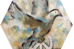 PETEKTE KUŞ / Tuval Üzerine Akrilik, 40X40cm , 2015