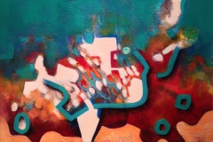 BOWLİNG ZAMANI / Tuval Üzerine Akrilik, 40X40cm, 2015