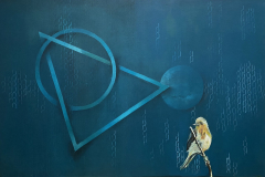 ZENcir / MAVİ / Bülbül / Tuval Üzeri Akrilik, 50x70cm, 2022