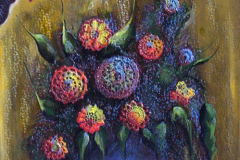 ESKİ VAZODA / Tuval Üzerine Akrilik+ Dantel, 2009