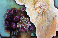 MOR ÇİÇEKLER/ Tuval Üzerine Akrilik,  2009