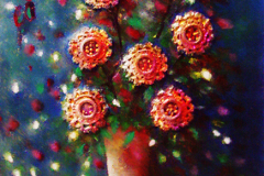 MİNİK DANTELLER/ Tuval Üzerine Yağlıboya+ Dantel, 30X20cm, 2014